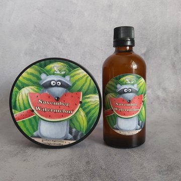 November Watermelon shaving soap, bear base 100 g
