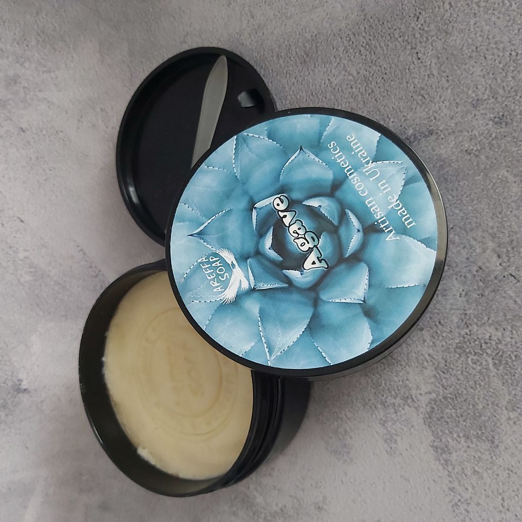 Agave shaving soap, vegan base 130 g - areffasoap - artisan shaving ...